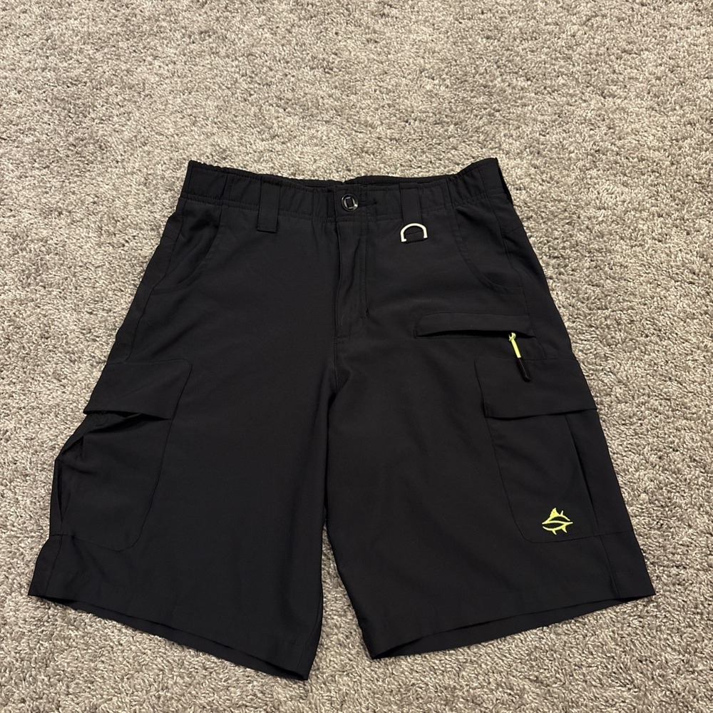 Loco Kaile Short Men 30 Black Fishing 9" Inseam Performance Hiking Pockets Solid